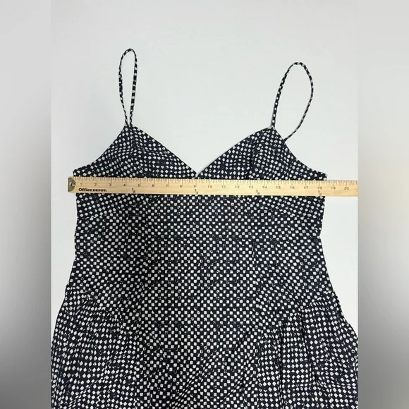 Madewell Navy and White boho cotton Midi Sundress 14 - Picture 6 of 14